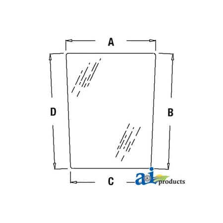 A & I Products Glass, Windshield, Lower (RH) 23" x37" x2" A-R96195
